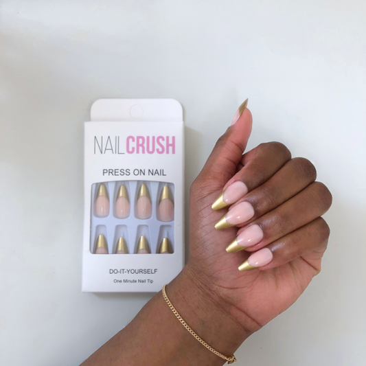 (NEW) Gold French Tip