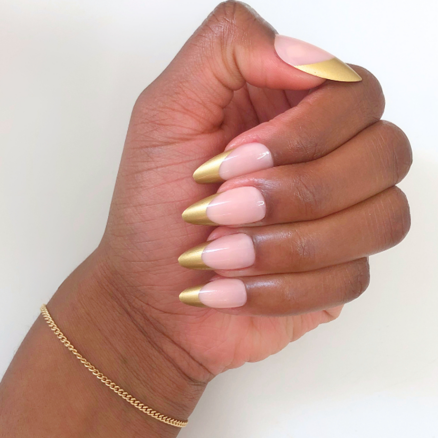 (NEW) Gold French Tip