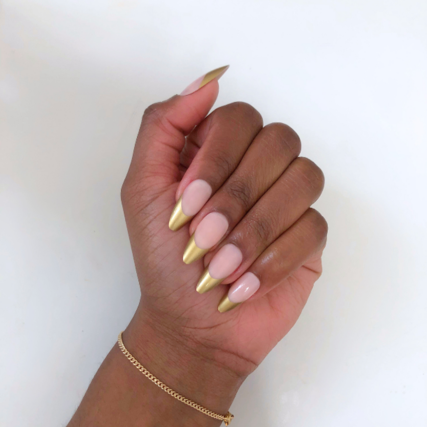 (NEW) Gold French Tip