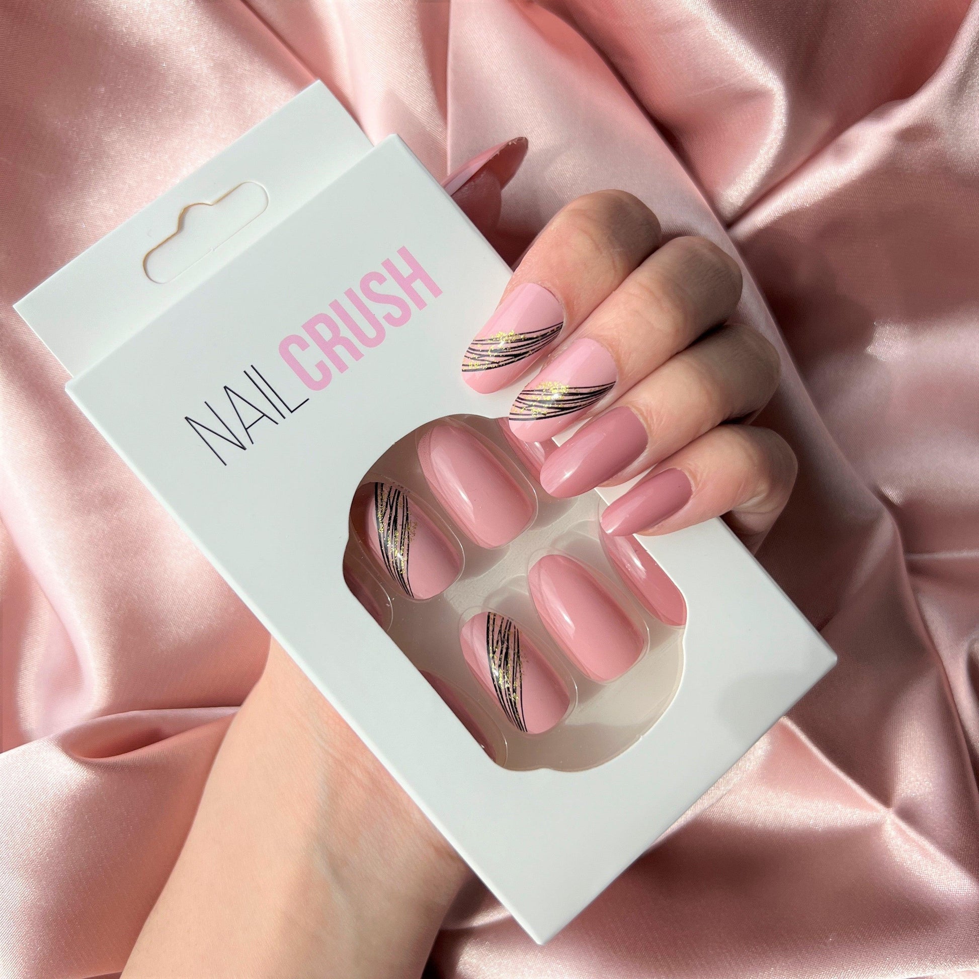 Pink With Gold Stripes - NAILCRUSH®