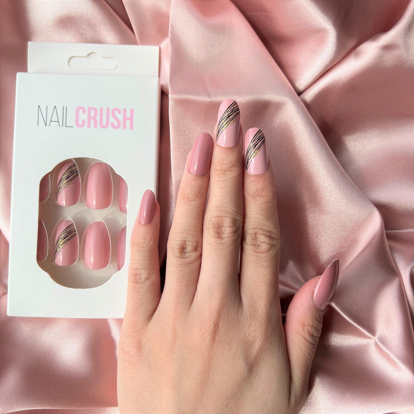 Pink With Gold Stripes - NAILCRUSH®