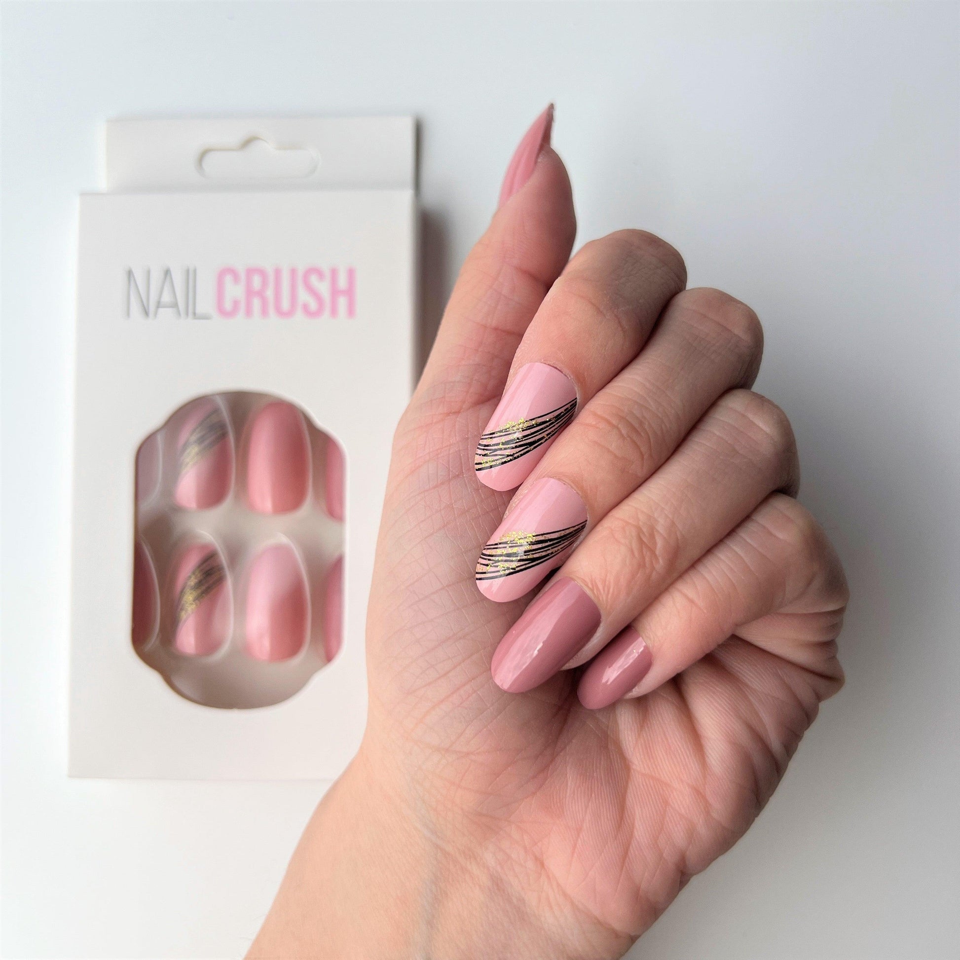 Pink With Gold Stripes - NAILCRUSH®