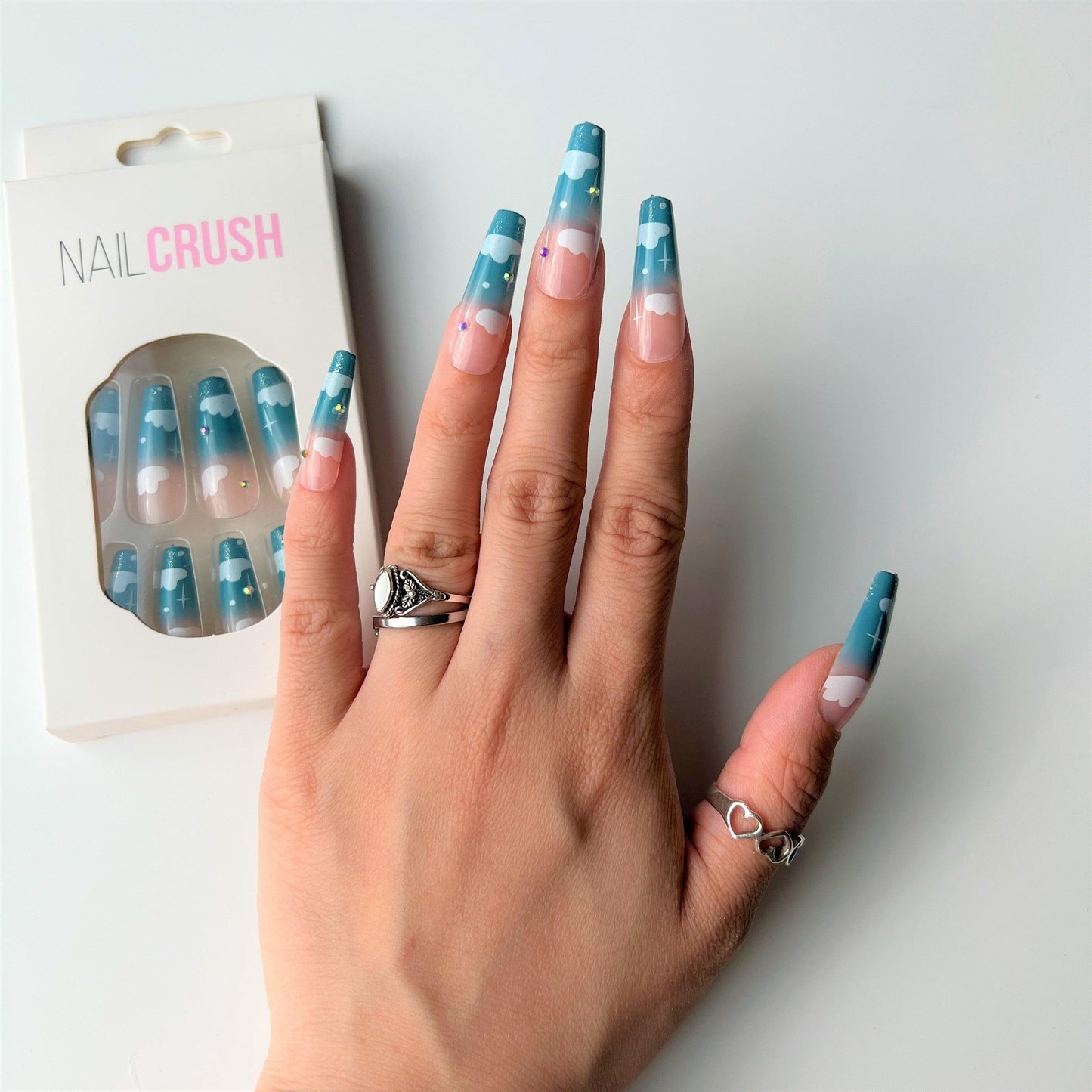 Clouds Fade Pink To Blue - NAILCRUSH®
