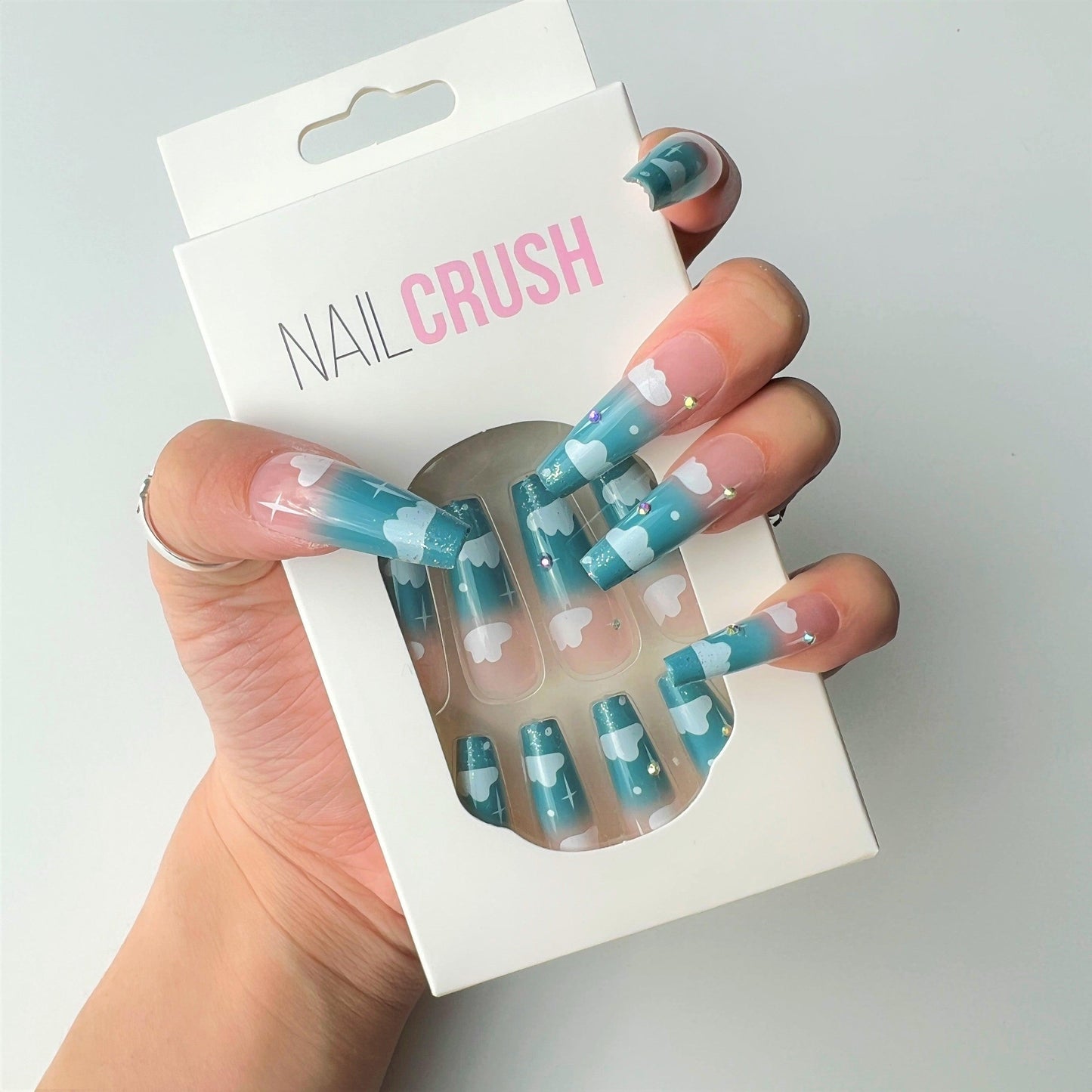 Clouds Fade Pink To Blue - NAILCRUSH®