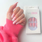 Pink & White Flames (Coffin) - NAILCRUSH®